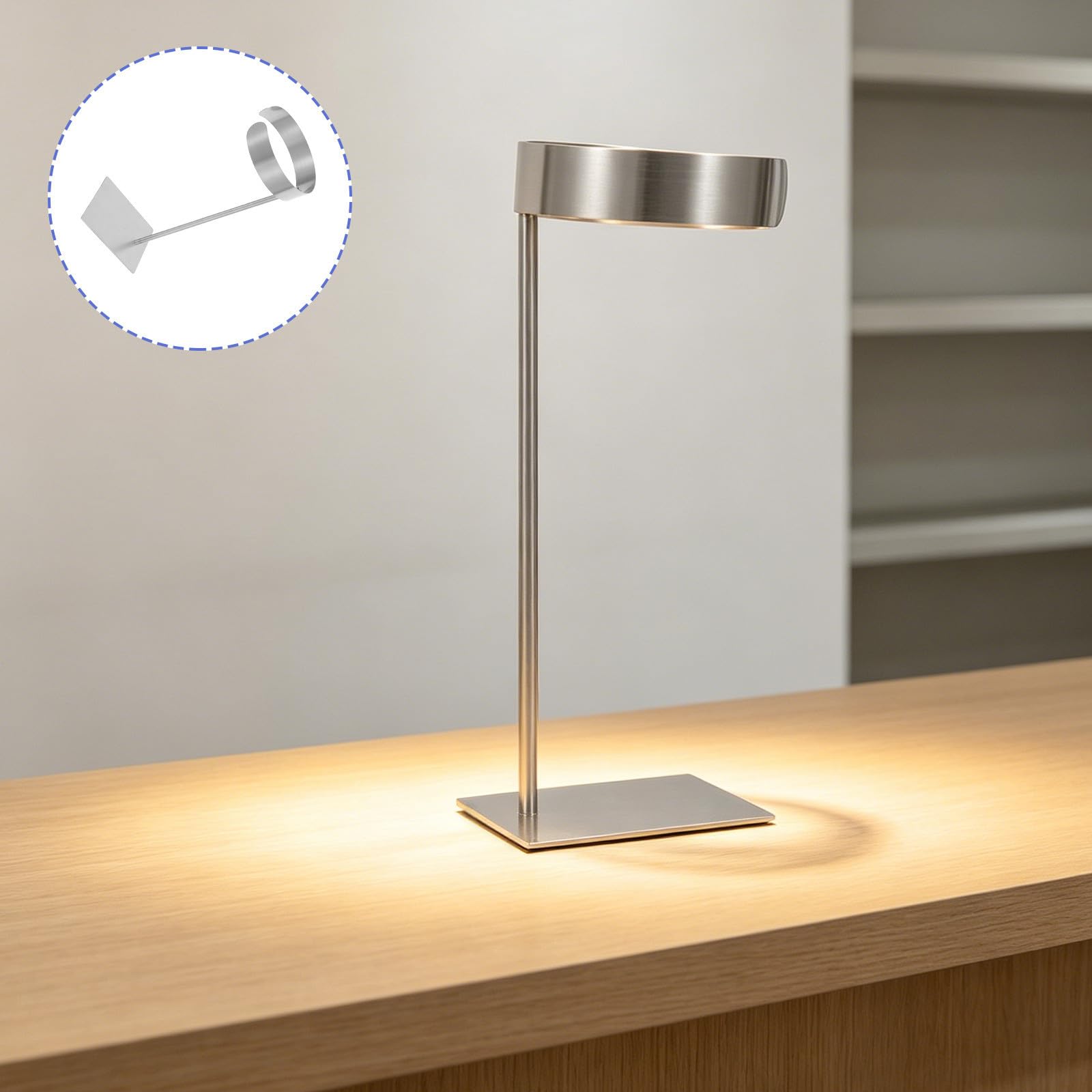 Porta Cravatte da Esposizione Regolabile in Acciaio Inox Argento | Cravatte e Cinture, Supporto Verticale Stabile, Design Retrò 2026, Uso in Boutique e Spazi Armadio