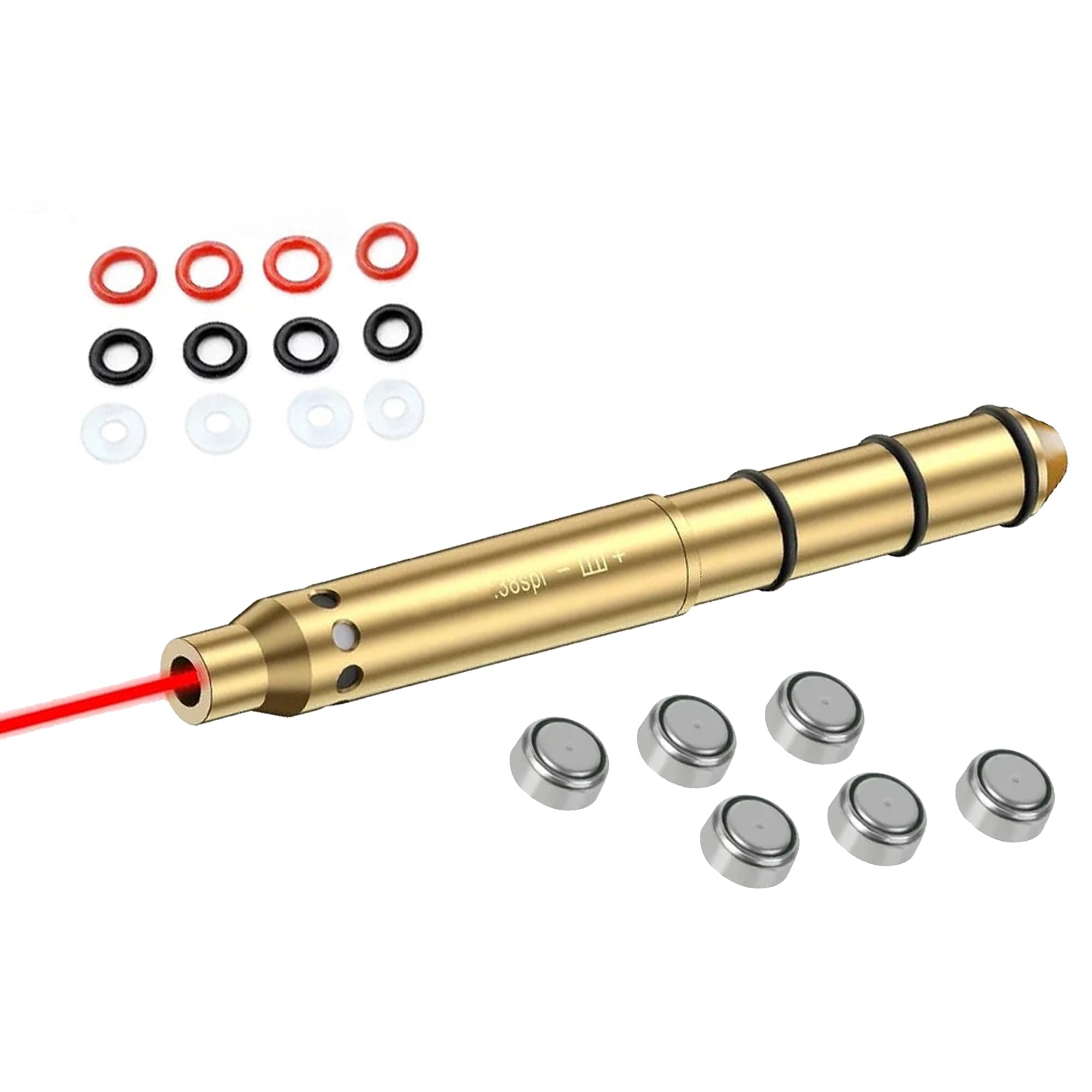 GOTICAL .38Spl Caliber Laser Boresighter Collimator, Airsoft Hunting Optics Scope, Boresighter Rifle, Laser Bore Sight, End Barrel Red Dot, Sight for Rifle Pistols