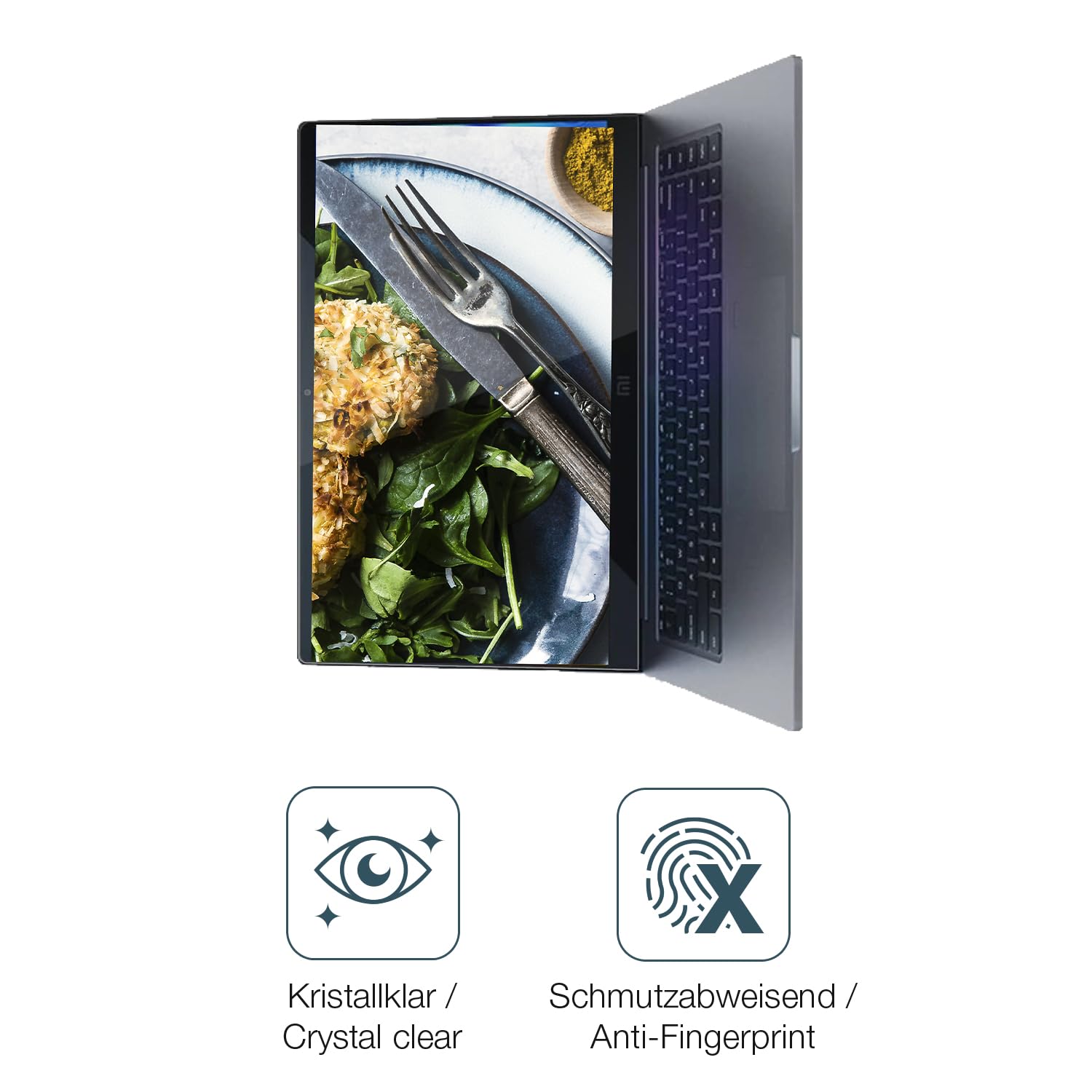 dipos 2x Pellicola Protettiva 9H per Xiaomi Mi Notebook 15.6 Zoll | Non si rompe e non si scheggia, non è vero vetro, Anti-Shock, si adatta perfettamente, antigraffio, senza bolle, autoadesiva