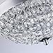 SOTTAE Elegant Crystal Chandelier Ceiling Light,2-Light Chrome Finish Modern Flush Mount Ceiling Light Fixtures for Bedroom Living Room Kids Room Entryway Foyer Hallway, 12 Inch Dome Ceiling Lamp