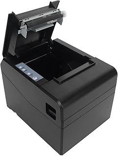 80mm Thermal Receipt Printer, Restaurant Kitchen POS Printer with Auto Cutter, Data Buffer, 220 to 300mm / s, ESC POS Command, USB LAN Interface for Retail (U.S. regulations)