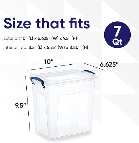 Miniatura 2 de Superio Cajas de almacenamiento transparentes con tapas, contenedores de plástico para organizar, cajas apilables, contenedores organizadores de