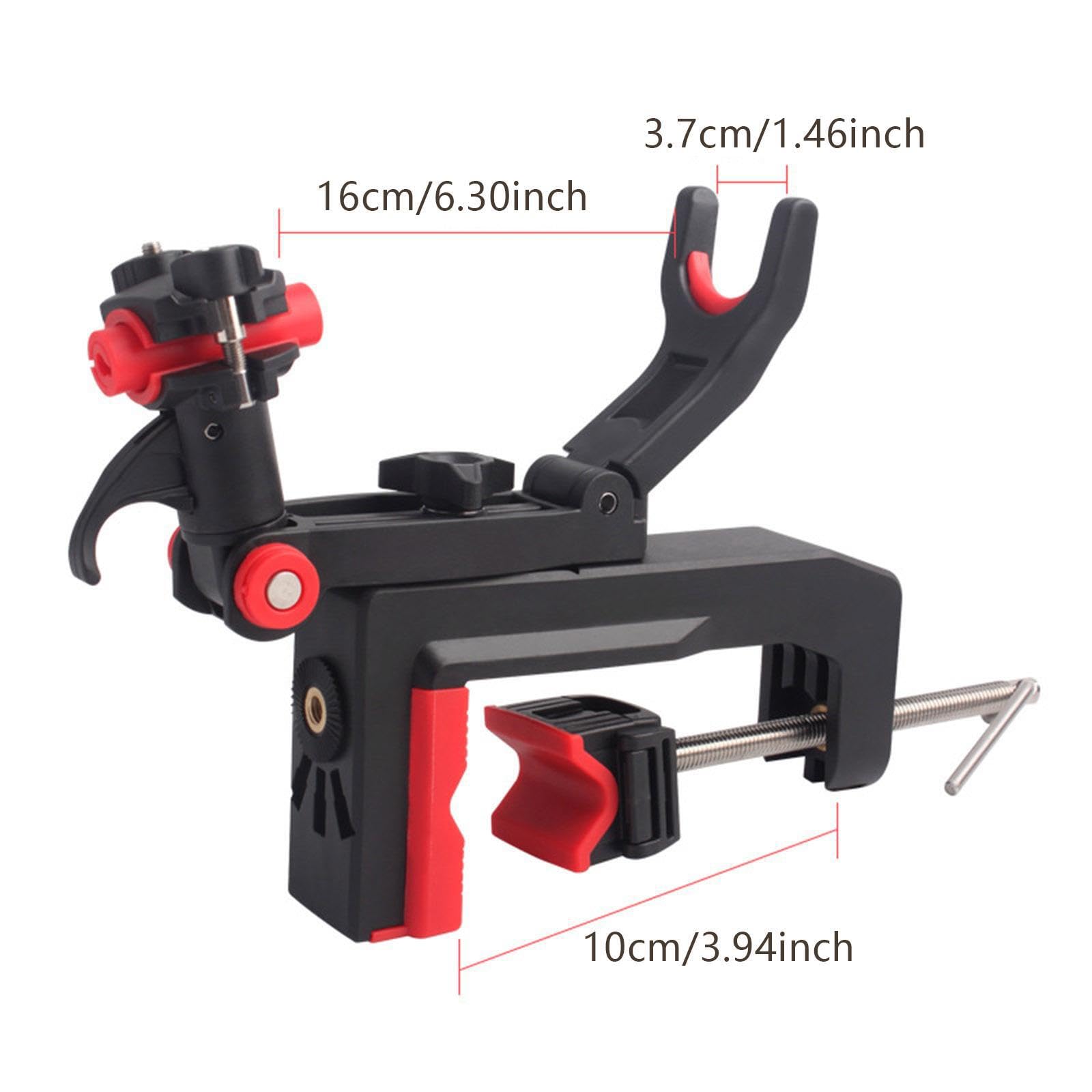 Soporte para caña de Pescar para Barco, Ajustable en 360 Grados, con Abrazadera de Apertura de 5 a 128 mm, para Todos los escenarios de Pesca.