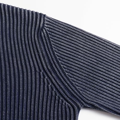 Mens Sweater Crewneck Cable Knit Pullover Sweater Casual Twist Textured Sweaters4