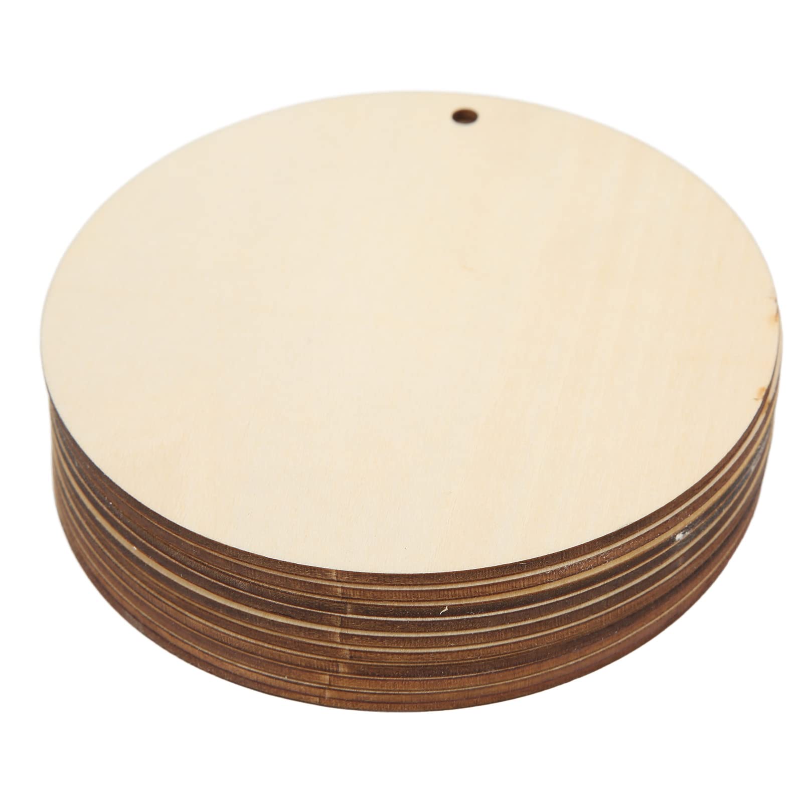 50 Cerchi Di Legno OLYCRAFT 5cm - Fette Legno Naturale Per Fai Da Te, Pittura E Artigianato