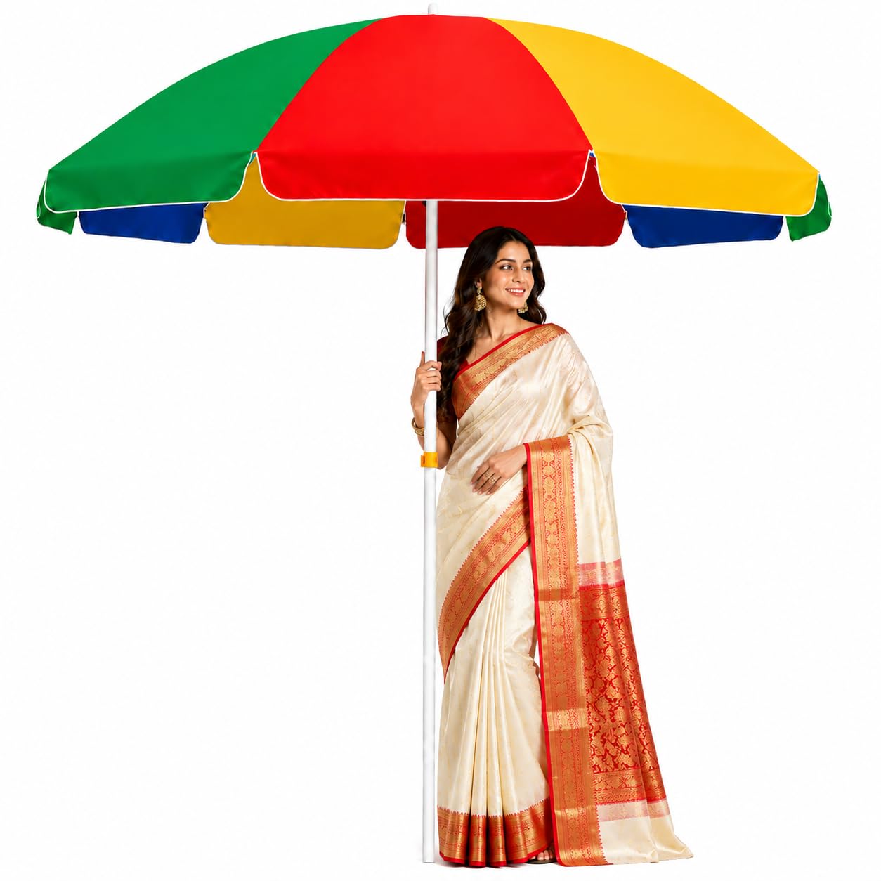 Garden Umbrella 7FT Outdoor Umbrella Garden Shade Farmhouse Use Garden Umbrella Terrace Shade Rooftop Use Courtyard Use Terrace Use (Multicolor)-image-39