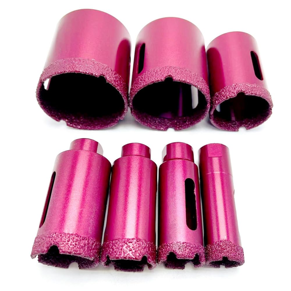 Hilo Soldado al vacío Brocas de perforación de diamante en seco Brocas de cerámica Sierra perforadora Granito Mármol Porcelana Ladrillo Brocas Herramientas 1 pieza, 55 mm