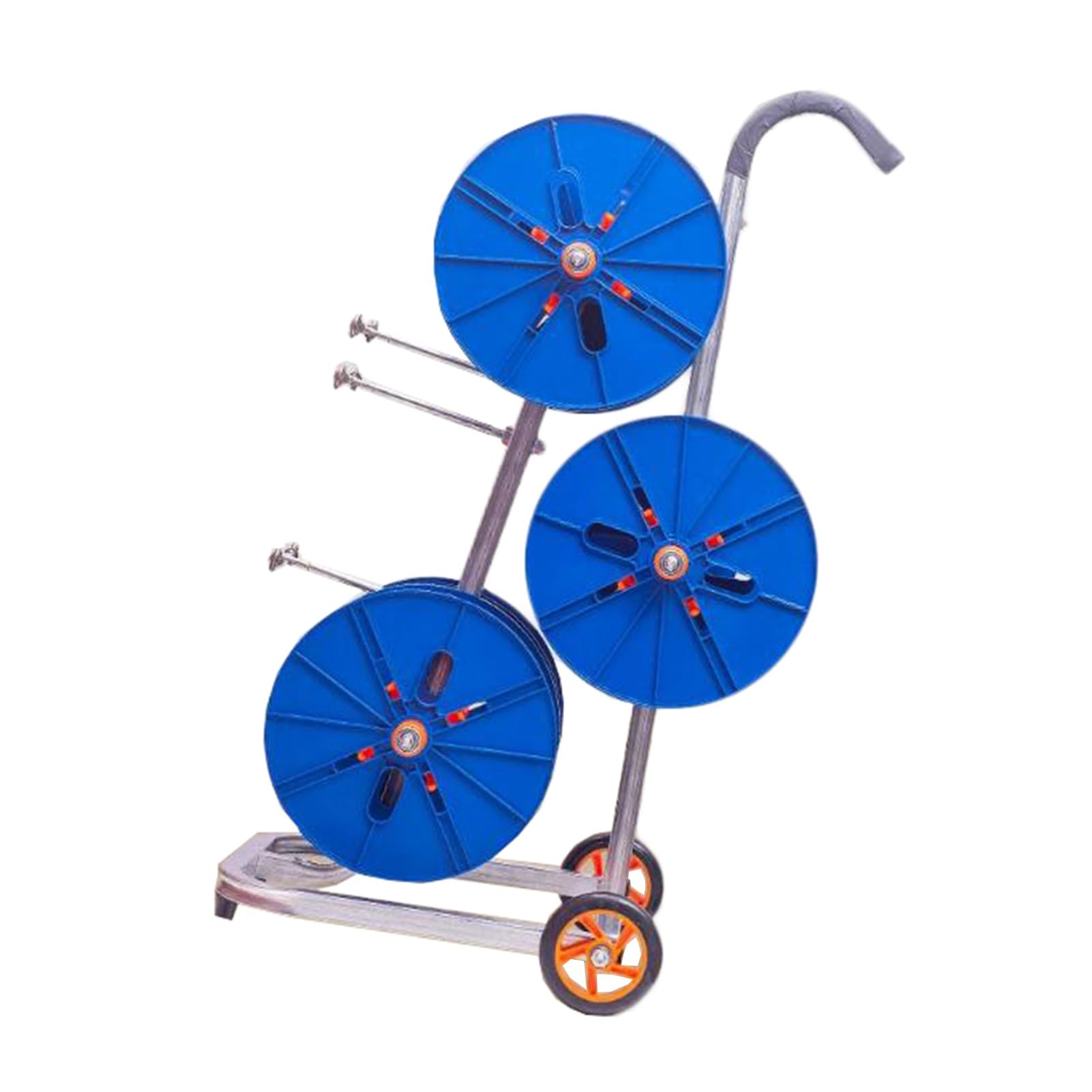 ZFUCMAYL Wire Spool Rack,Transportable Cable Caddy,Heavy Duty Cable Reel Holder/Wire Dispenser,with Wheels,for Wire Pullers and Duct Reels(6 Reel)