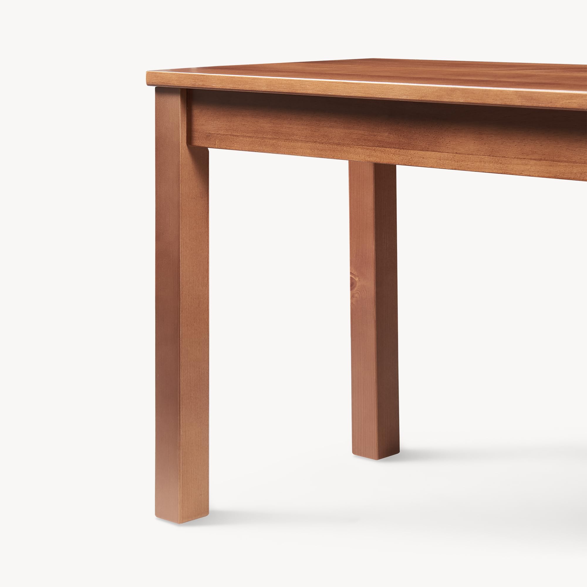 [en.casa] Panca da Pranzo in Legno di Pino per Interni Seduta Sgabello da Tavolo Cucina Ingresso Soggiorno 160 x 35 x 45 cm - Effetto Noce