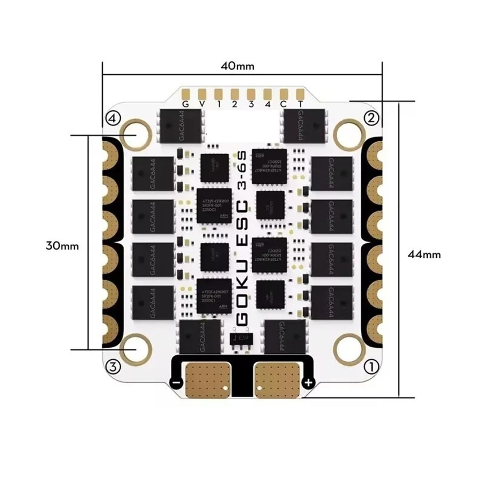 Compatibile con Drone 30x30 Flight Controller Stack 32Bit con 55A 4in1 ESC Plug & Play, Sistema di volo for O4(G55M 55A AM32 ESC)