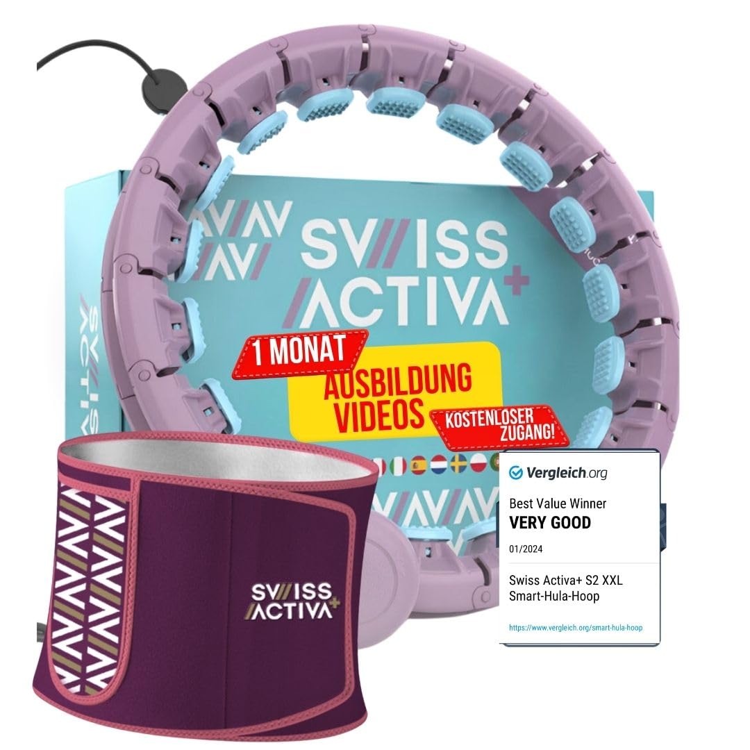 Swiss Activa+ S2 XXL Smart Hula Hoop mit Taillentrimmer