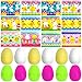 12 Pack Easter Eggs Bulk Wrapper Luminous Eggs Film Shrink Wraps for 2.4in Easter Eggs Chicken Bunny Egg Sleeves Decorations, New Cute Easter Egg Arounds