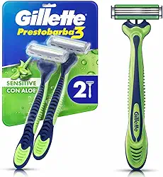 Aparelho de Barbear Descartável Gillette Prestobarba3 Sensitive 2 Unidades