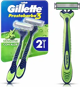 Aparelho de Barbear Descartável Gillette Prestobarba3 Sensitive 2 Unidades