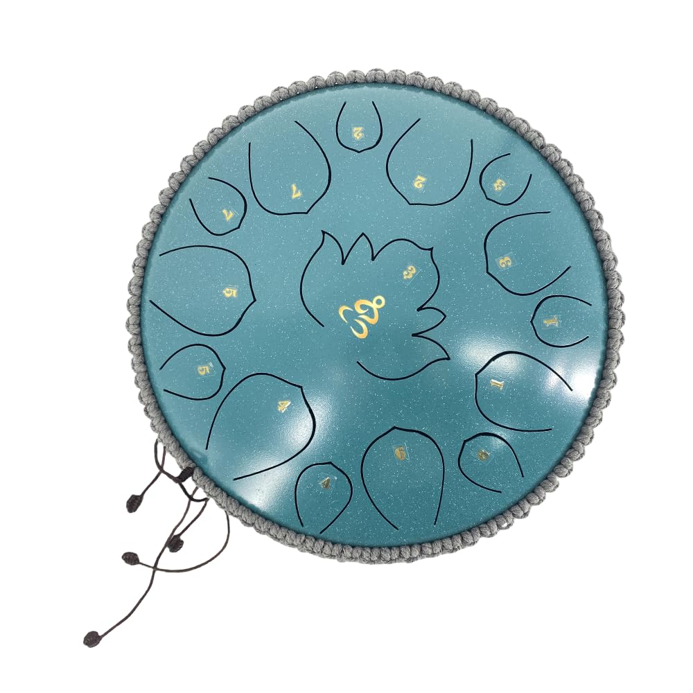 Tamburo in acciaio da 33 cm, 15 note in Do Major Tamburi in acciaio Campanelli da pioggia per strumenti a percussione esterni con bacchette e borsa per il trasporto