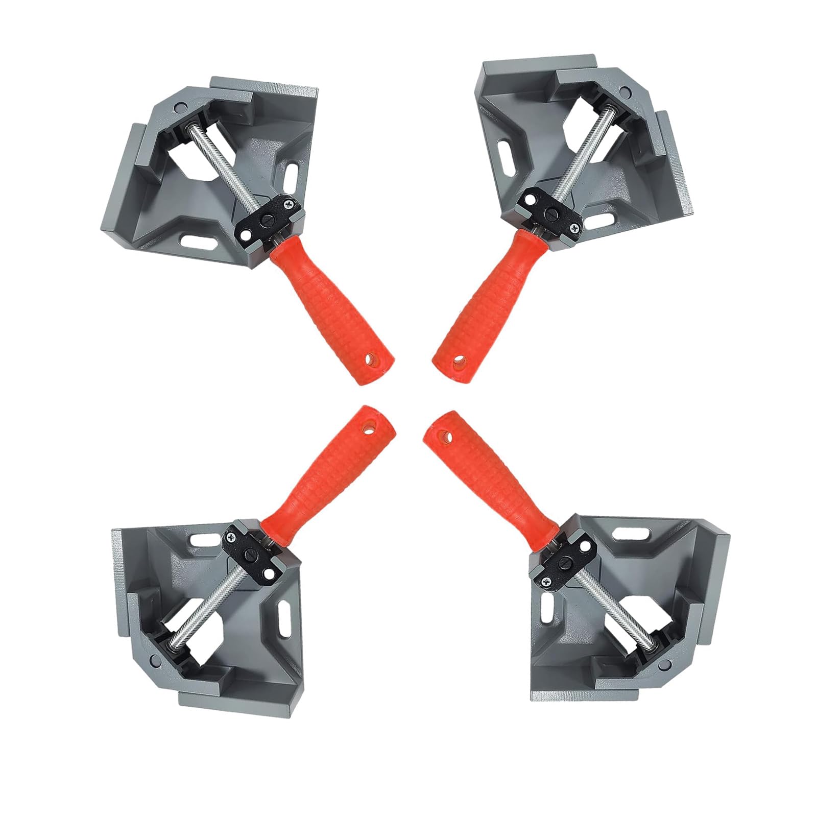 4 Piezas Sargentos Carpintero de 90° - Abrazadera de Ángulo Recto de 90 Grados,con Mandíbula Giratoria Ajustable, para Carpintería, Ingeniería, Soldadura