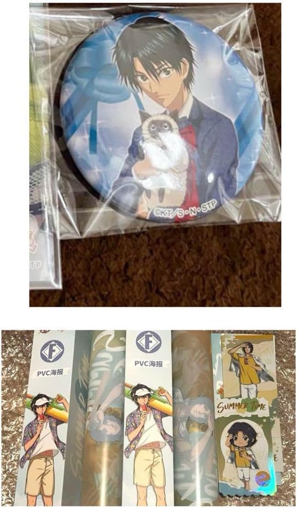 新テニスの王子様越前リョーマ缶バッジCamping