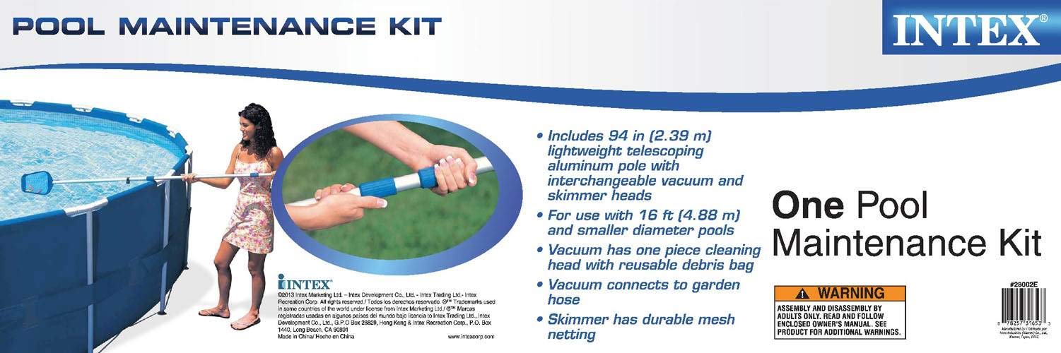 Intex Set per la pulizia della piscina con skimmer e asta + cartucce filtro tipo A o C