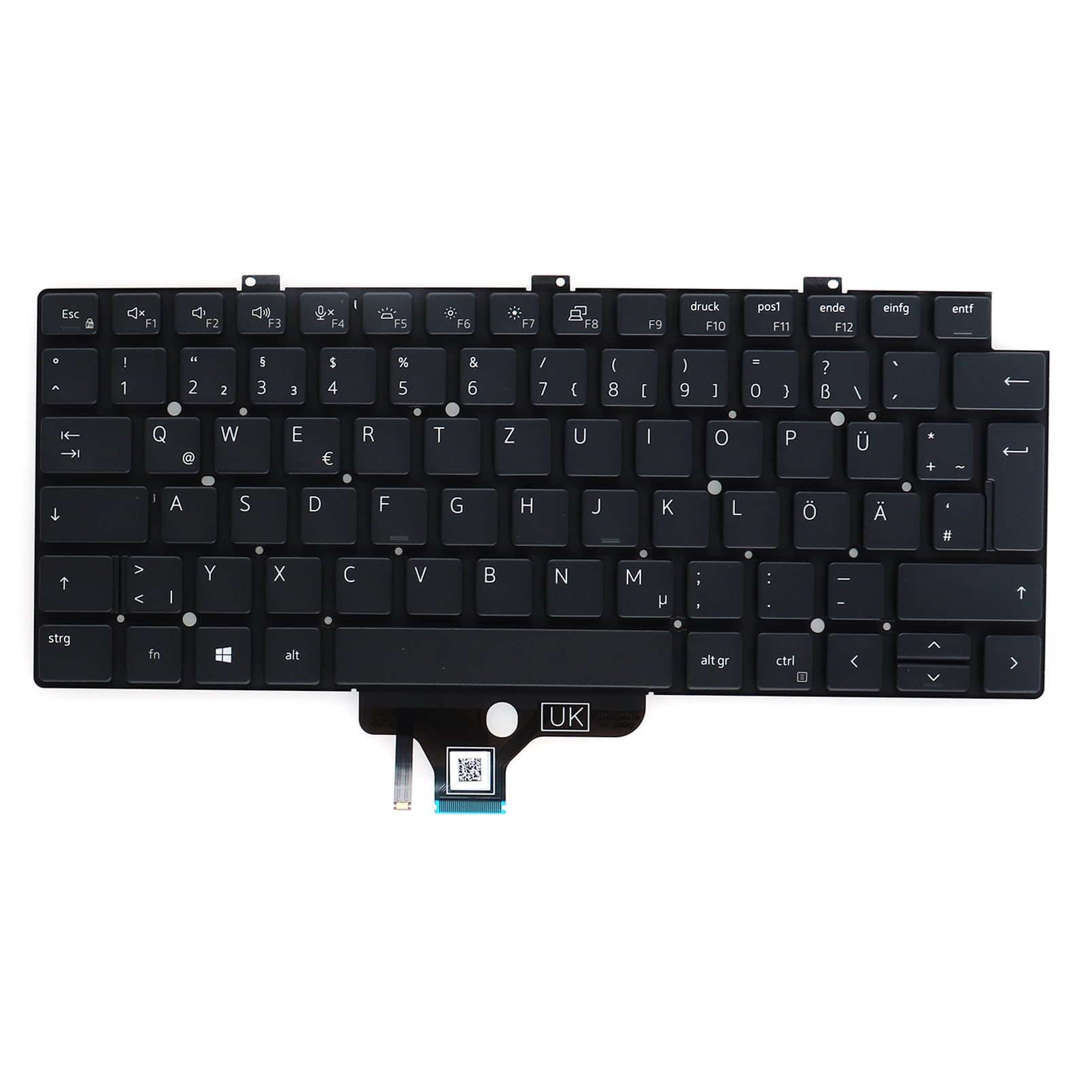 LeFix Original Deutsch Tastatur mit Hintergrundbeleuchtung für Dell Latitude 5320, 5330, 7320, 7330 -DPN:05X40C