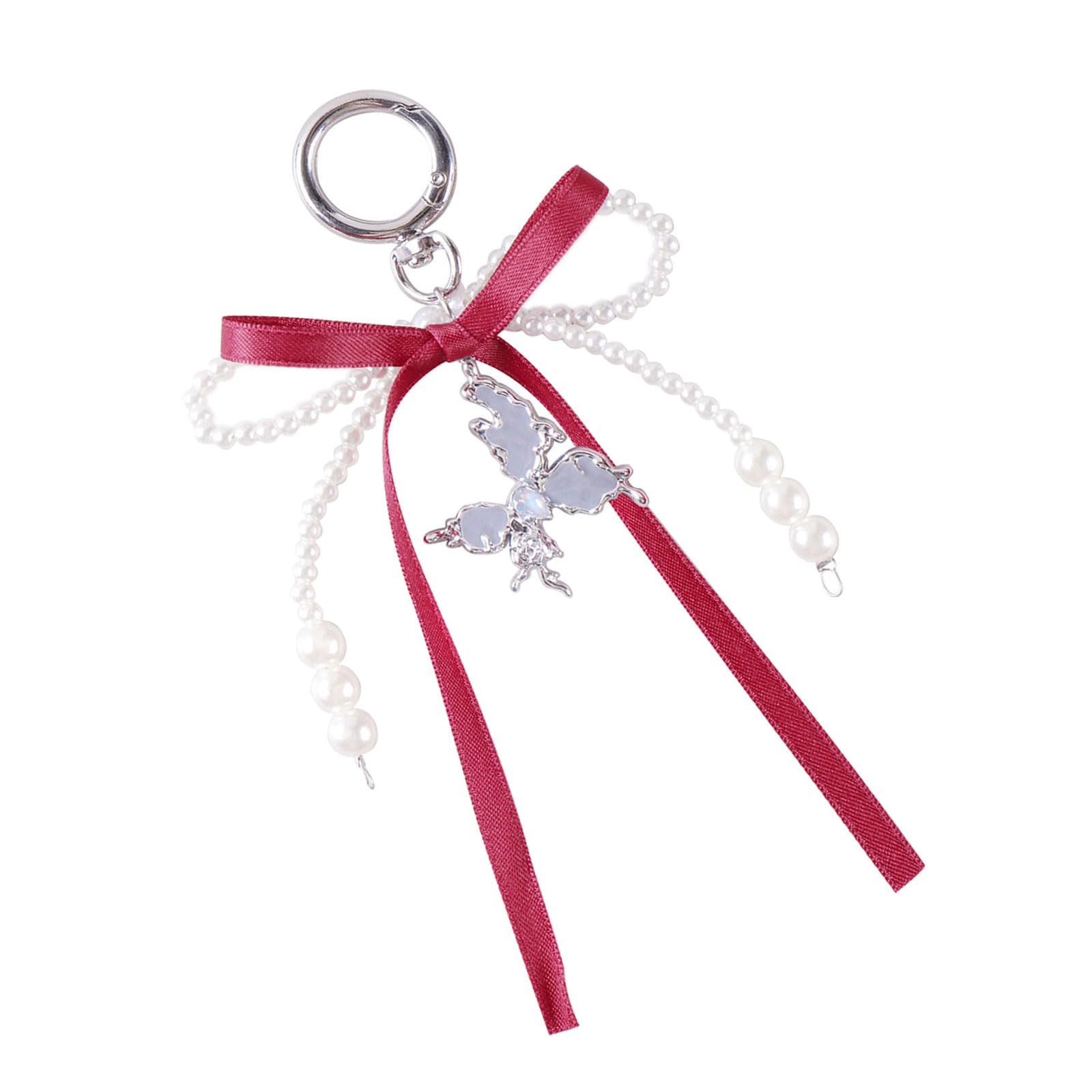 CAZSTYK Aesthetic Keychain Charm, Bows Keychain for Women Bag Purse Handbags Backpacks Charm Accessories Valentines Day Gifts Bag Accessories