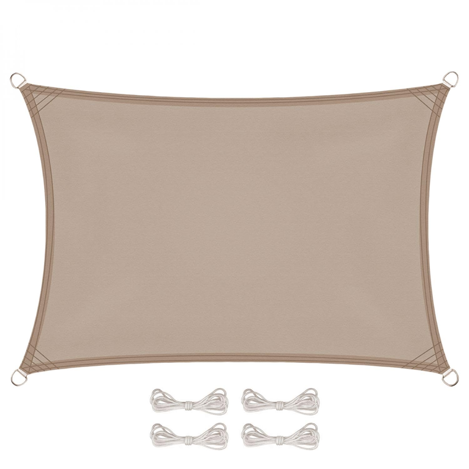 Linxor - Voile d'ombrage rectangulaire pour terrasse, Jardin, Toile imperméable et résistant UV - Plusieurs Tailles et Coloris