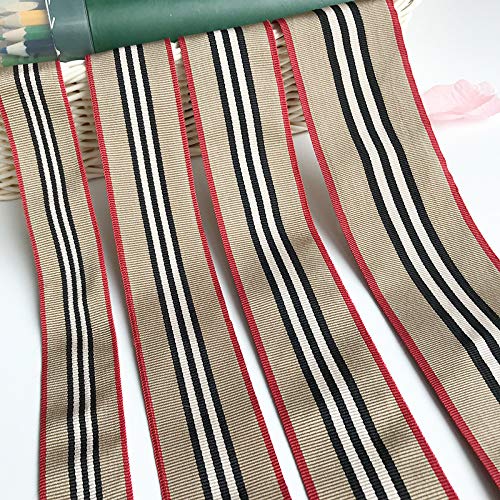 5M Plastic Sequinslight Silk Color Stripe Computer Jacquard Color Ribbon Clothing Accessories Can Be Customized - (Color: 2.5 Cm Width 5M)3