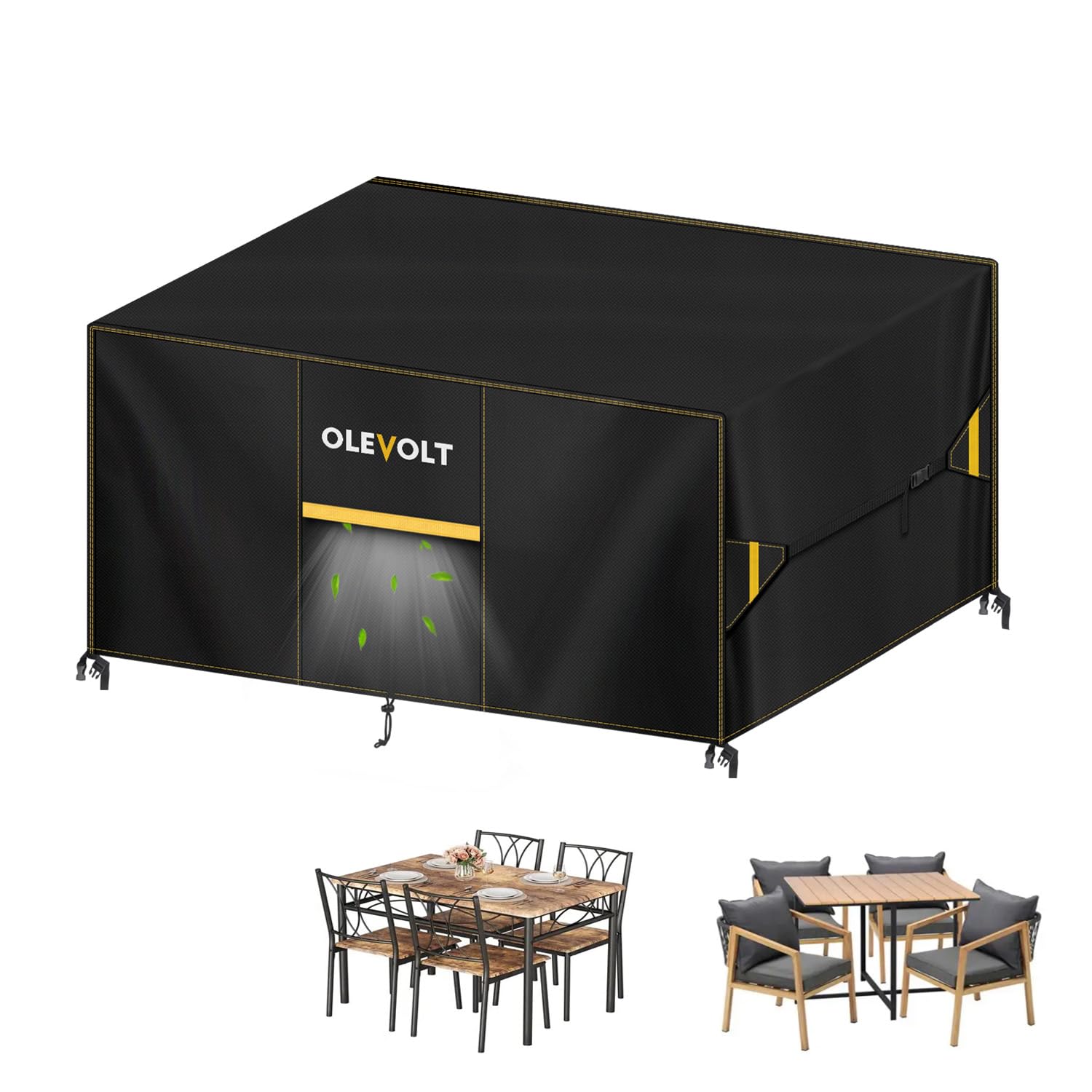 Copertura Tavolo Esterno 160x80x74cm Telo Copritavolo da Esterno | Tessuto Oxford 600D Copri Tavolo da Esterno Impermeabile, Copertura per Mobili da Giardino, Tavolo e Sedie da Esterno