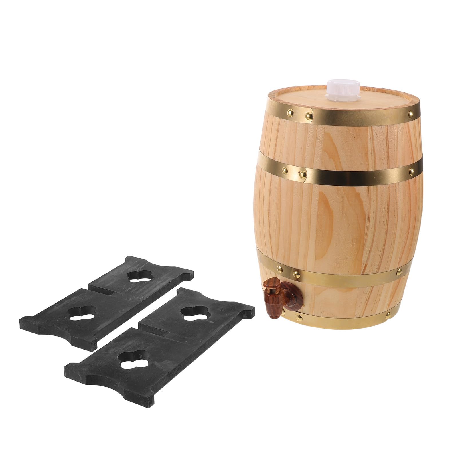 Barile in Legno di Quercia da 5l per Vino e Birra con Design Compatto e Miglioramento Naturale del Sapore, per Cucina e Ambienti Professionali
