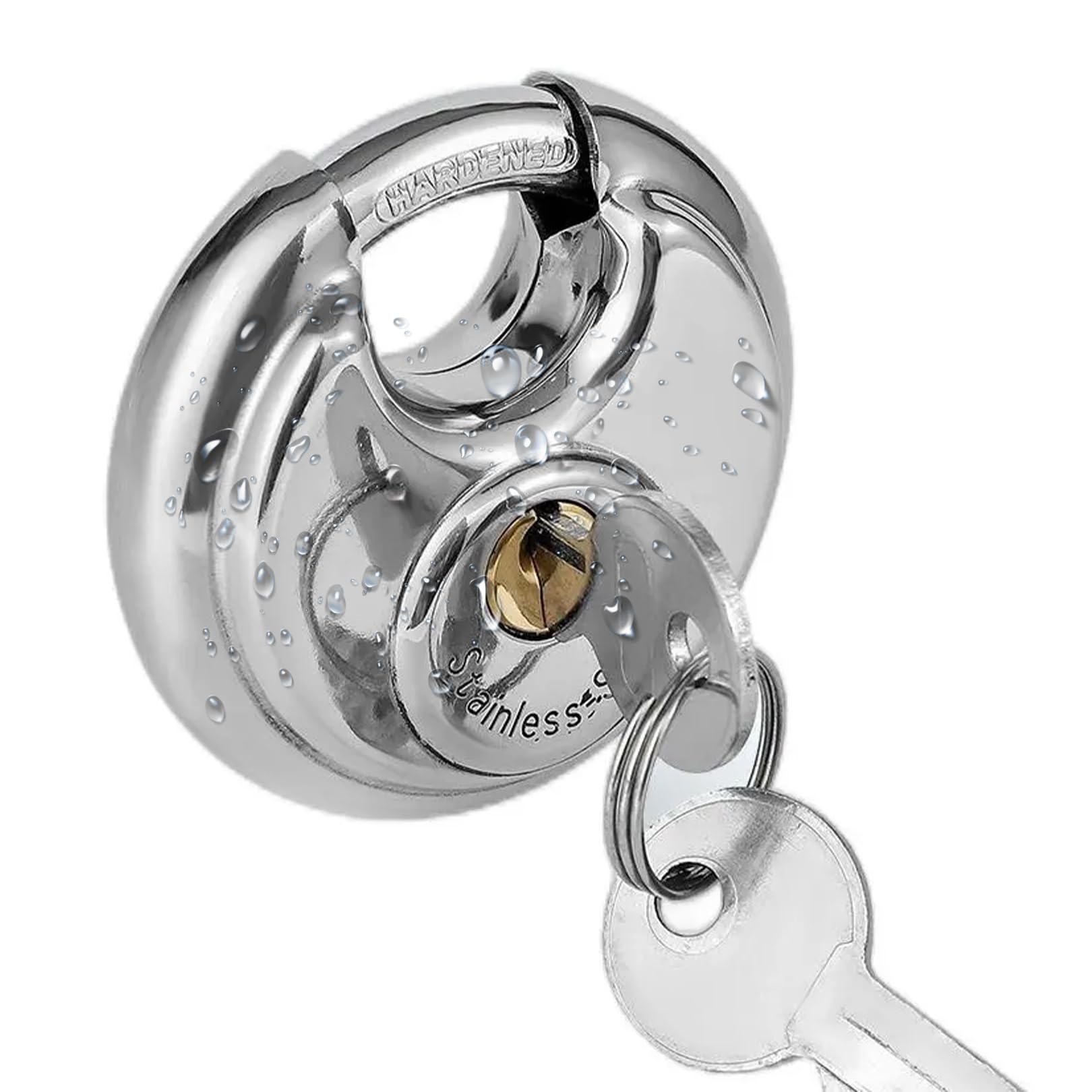 Heavy Duty Padlock - Stainless Steel Disc Lock Waterproof Security Padlock for Storage Units, Warehouse, Container, Garage, Gate, Shed, Fence