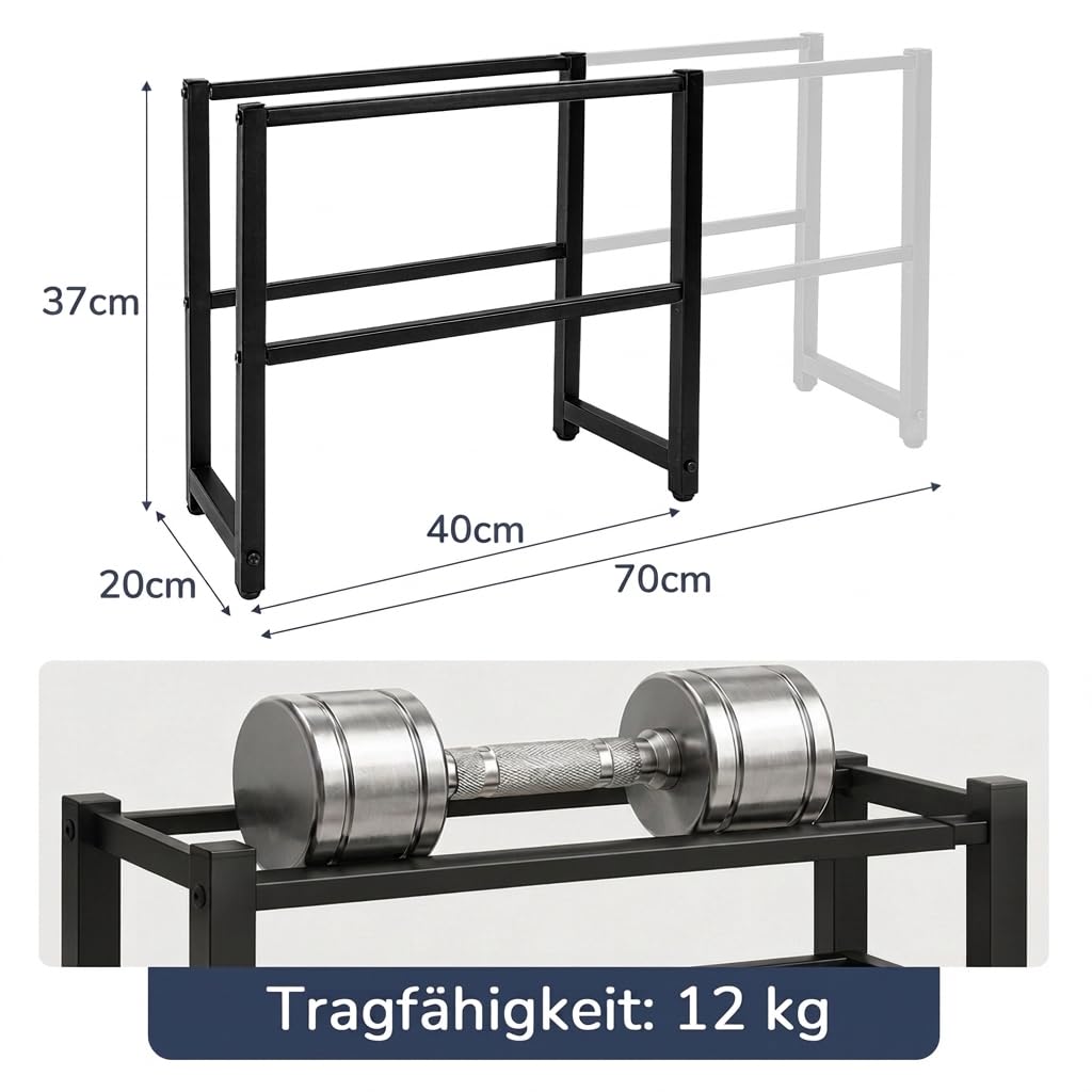 Zapatero de 2 Niveles, Organizador de Almacenamiento de Zapatos de Metal, estantes Extensibles para el hogar, Estante de Almacenamiento de Zapatos para Armario, Dormitorio, Entrada, 70 x 20 x 37 cm
