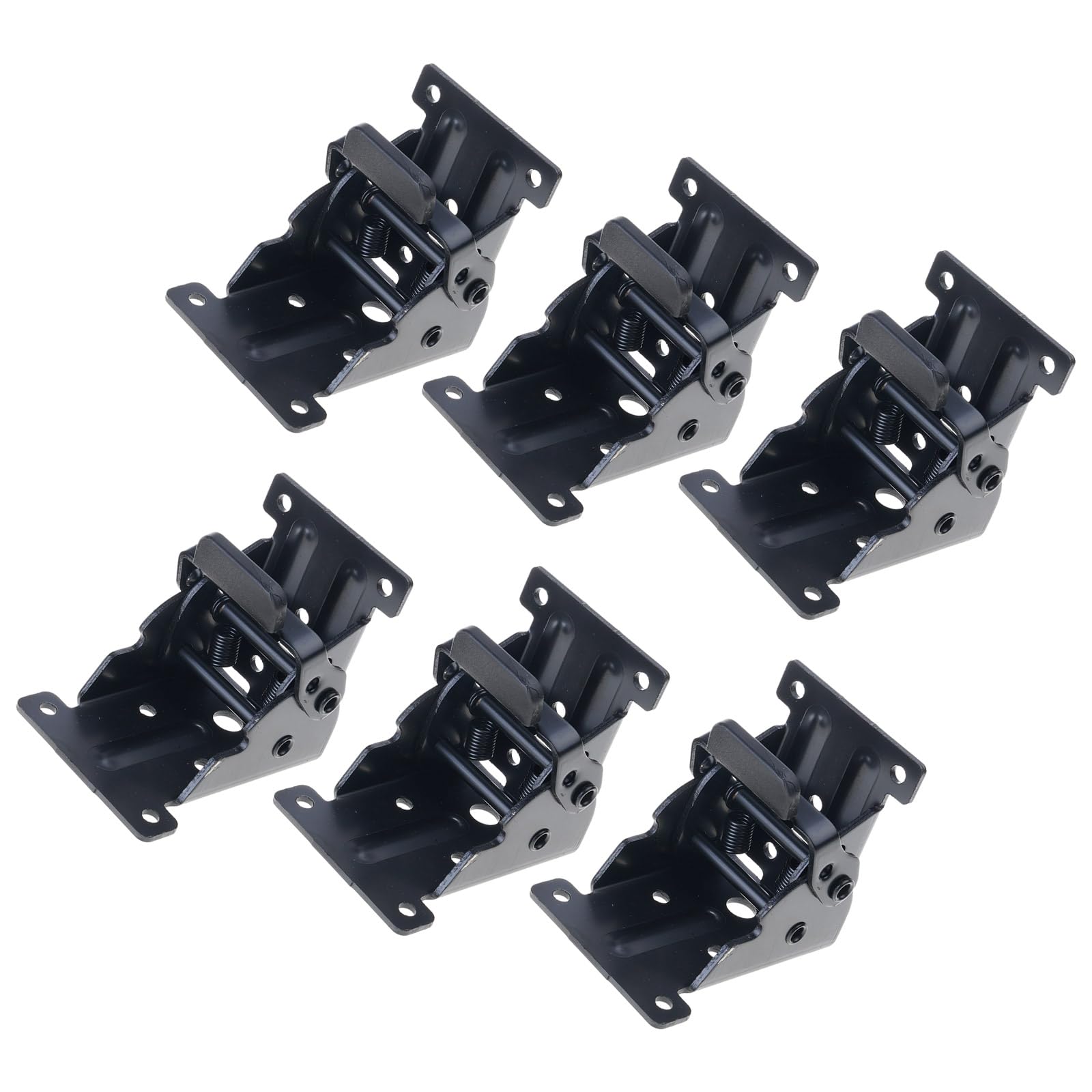 Msioytog Black Strong Auto Locking Folding Hinge Metal Hardware Tool Easy Installation Erosion Resistant Hinge For Furniture Furniture Folding Hardware Not Rusts For Coastal Areas