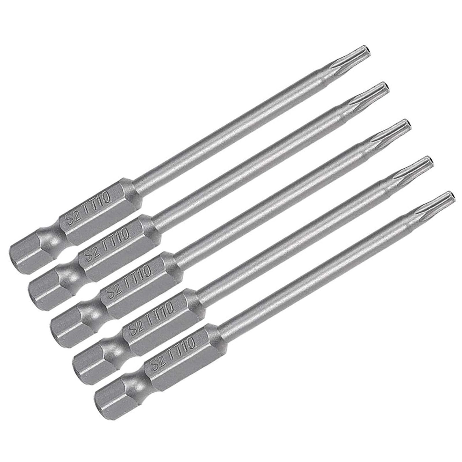 MACHSWON 5 Pcs T10 Magnetic Torx Screwdriver Bits, 1/4 Inch Hex Shank 3-inch Length S2 Security Tamper Proof Screw Driver Kit Tools โ image 1