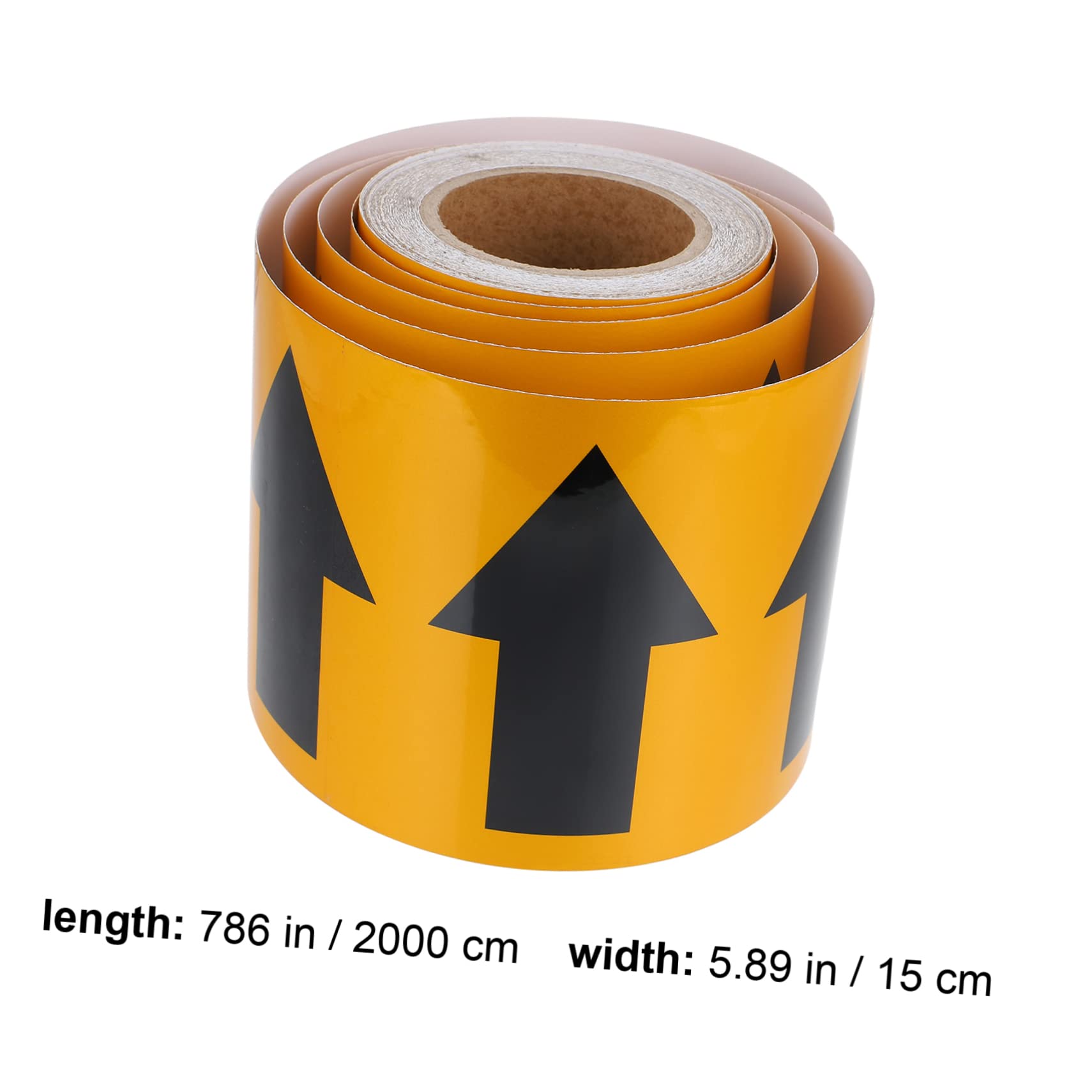 PRETYZOOM Pegatina Metros Reflectante Pvc de Negra de Flecha Indicadora Película Reflectante Fácil de Usar Señalización Rollo de 20 para de Tuberías