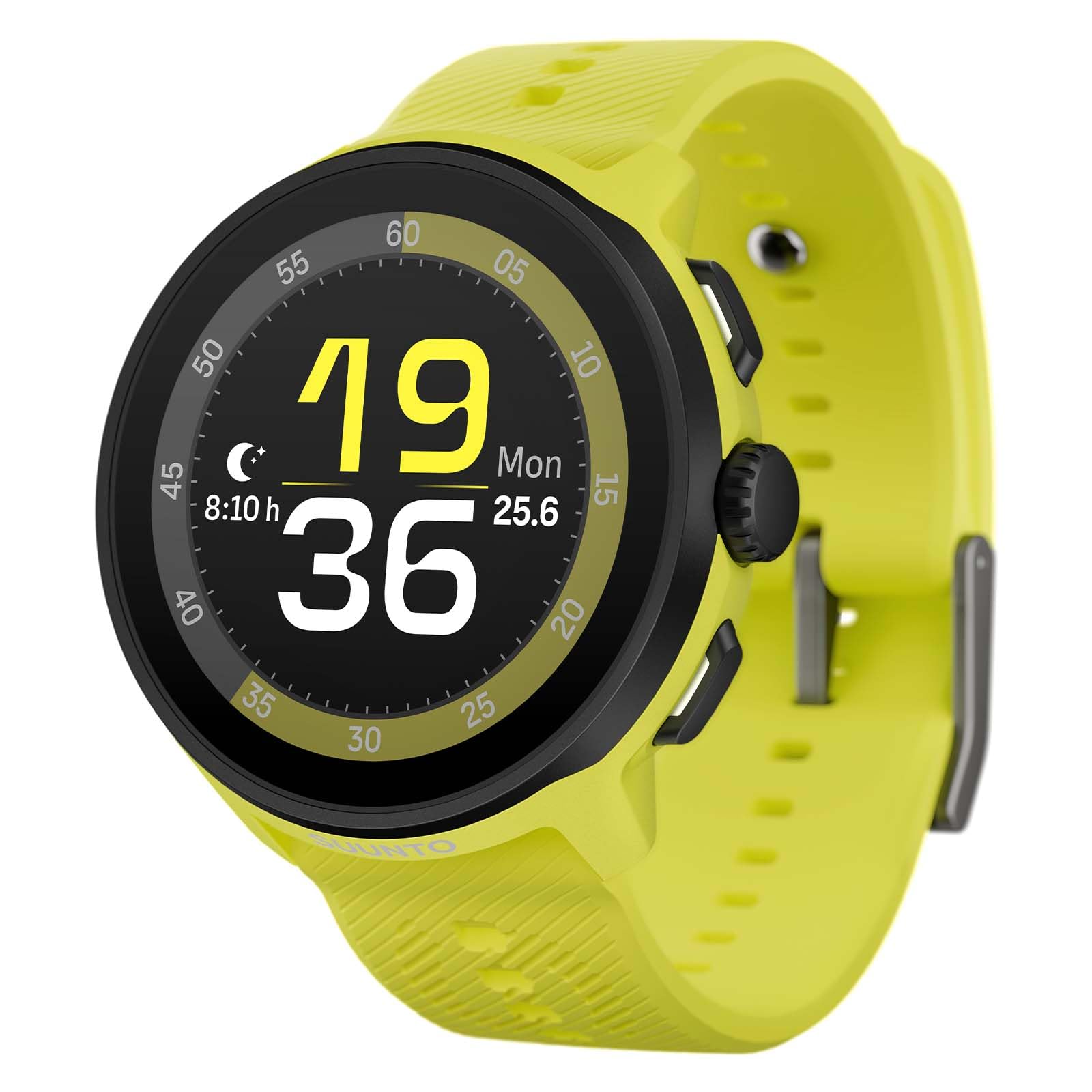 SUUNTO Run GPS Sport Running Watch, Lightweight 1.32" AMOLED, Lime Silicone