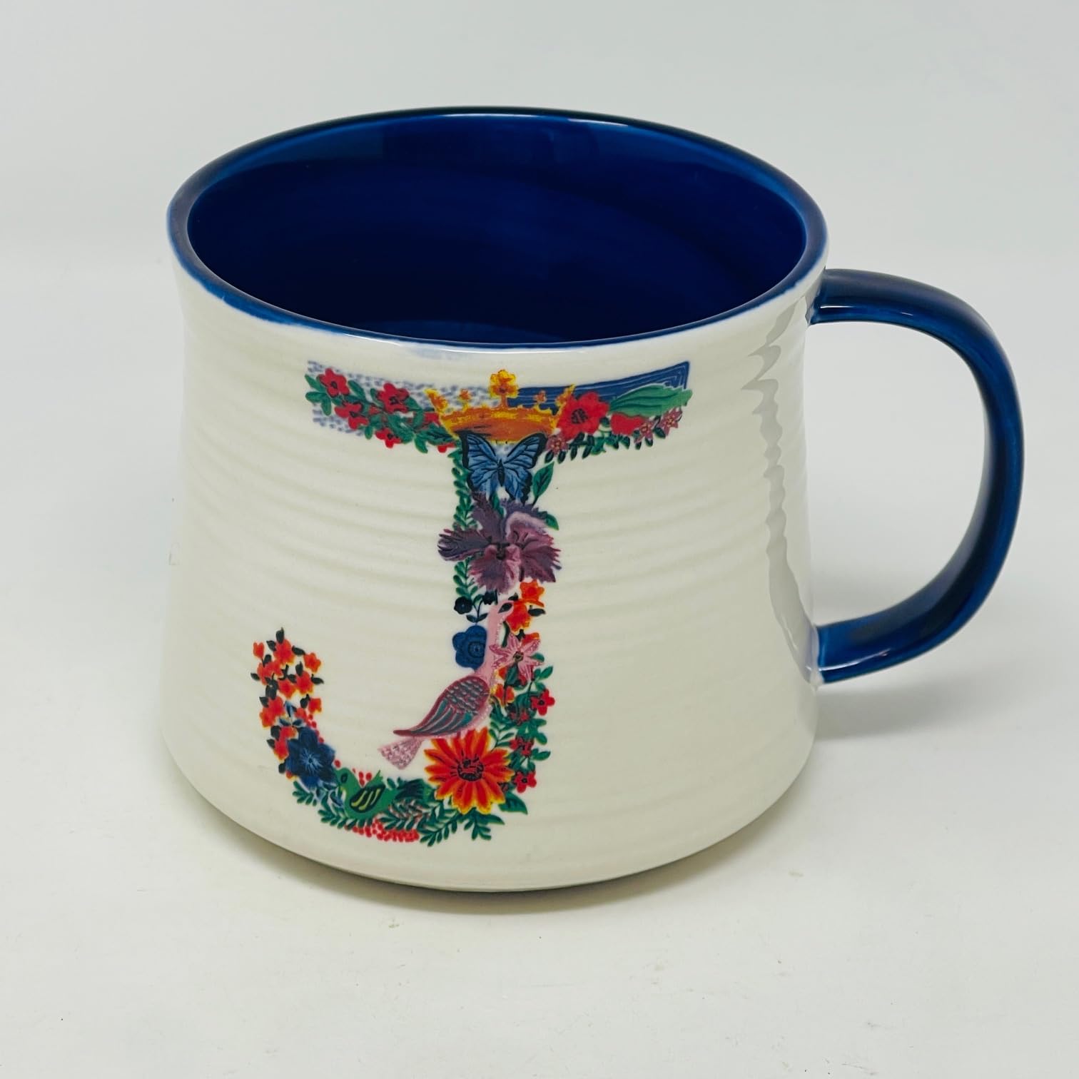 Generic Nathalie Lete Anthropologie Initial J Ceramic Mug Hand