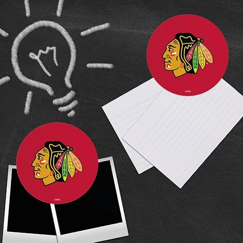Miniatura 3 de Chicago Blackhawks Logo Nevera Locker Vinyl Circle Magnet Set