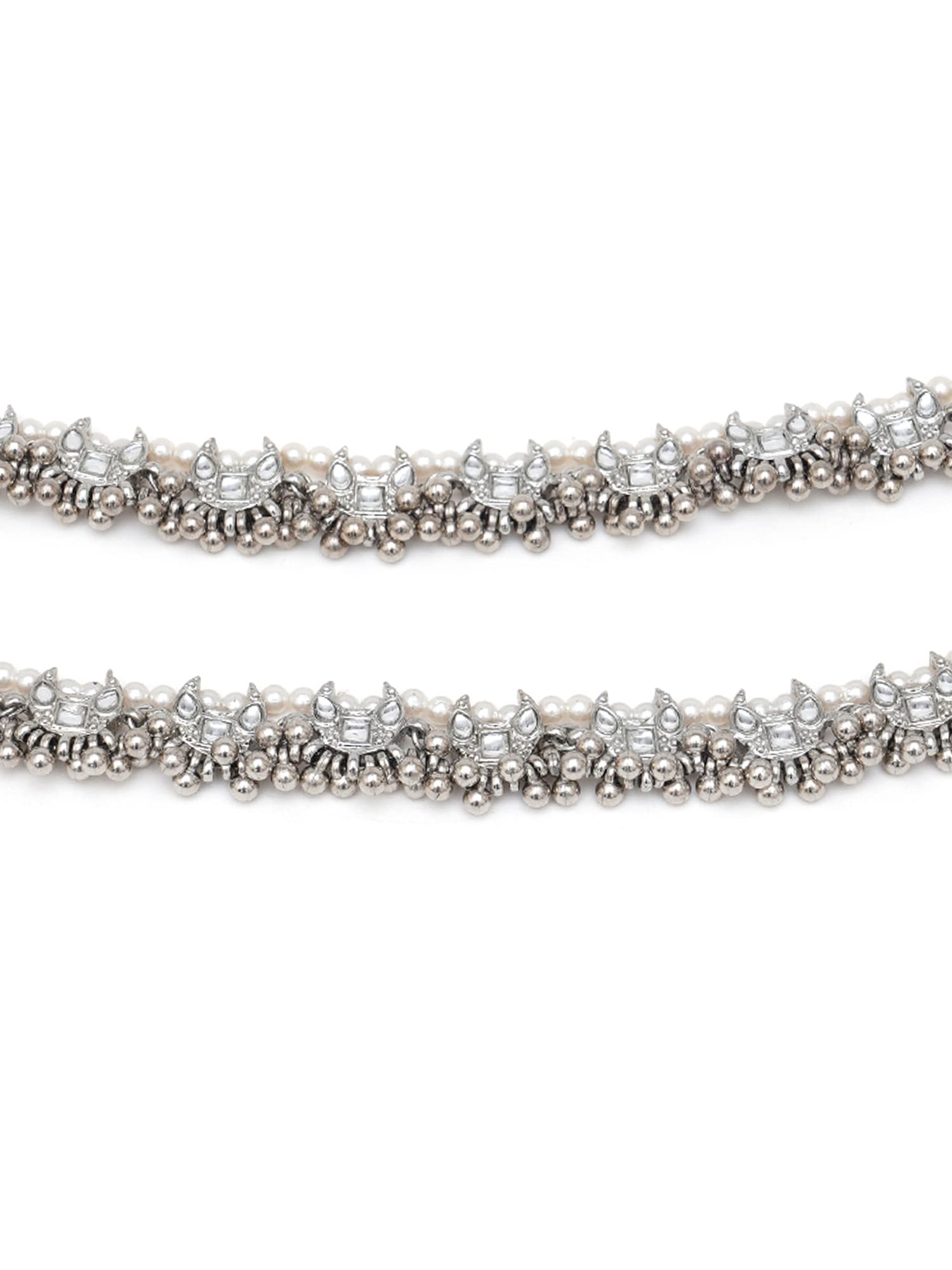 See full amazon price history chart for Karatcart Oxidised Silver Pearl and Kundan Studded Anklet for Women Karatcart Oxidised Silver Pearl and Kundan Studded Anklet for Women (B09XTYX66S) Amazon Price History, Amazon Price Tracker