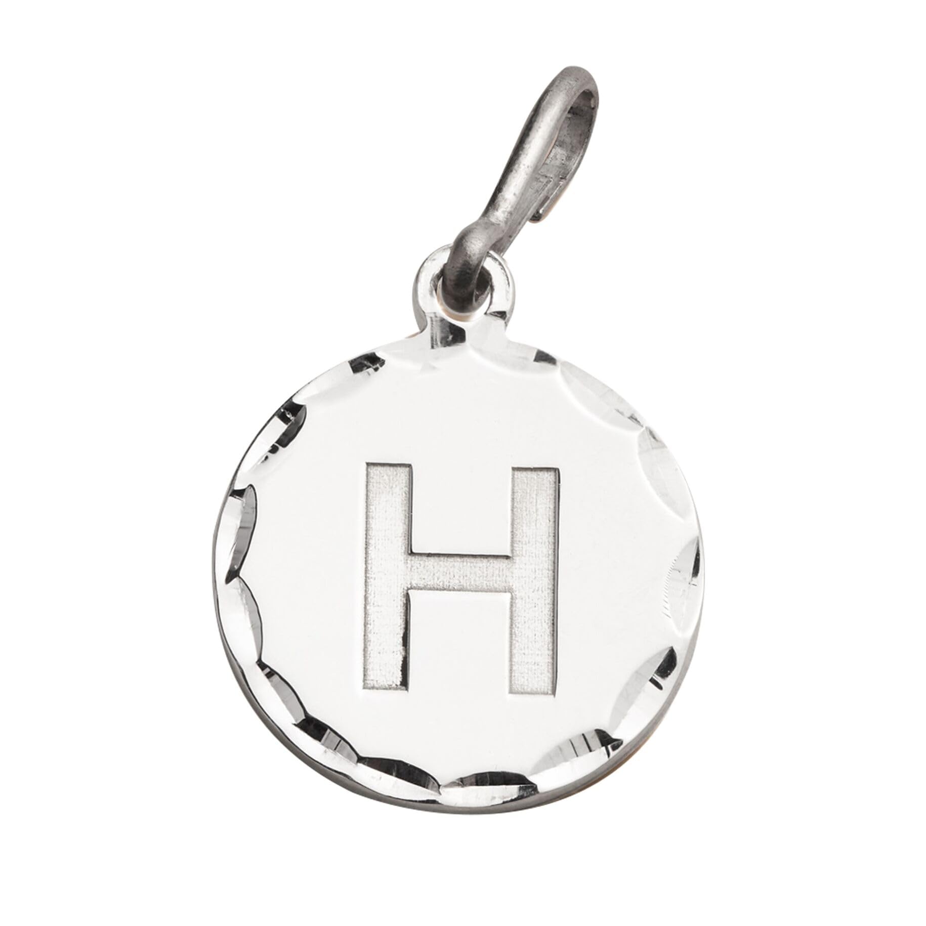 Photo 1 of Alex and Ani Initial H Charm, H, Sterling Silver, Silver H, Charm Size 0.51 inch Width by 0.51 inch Height