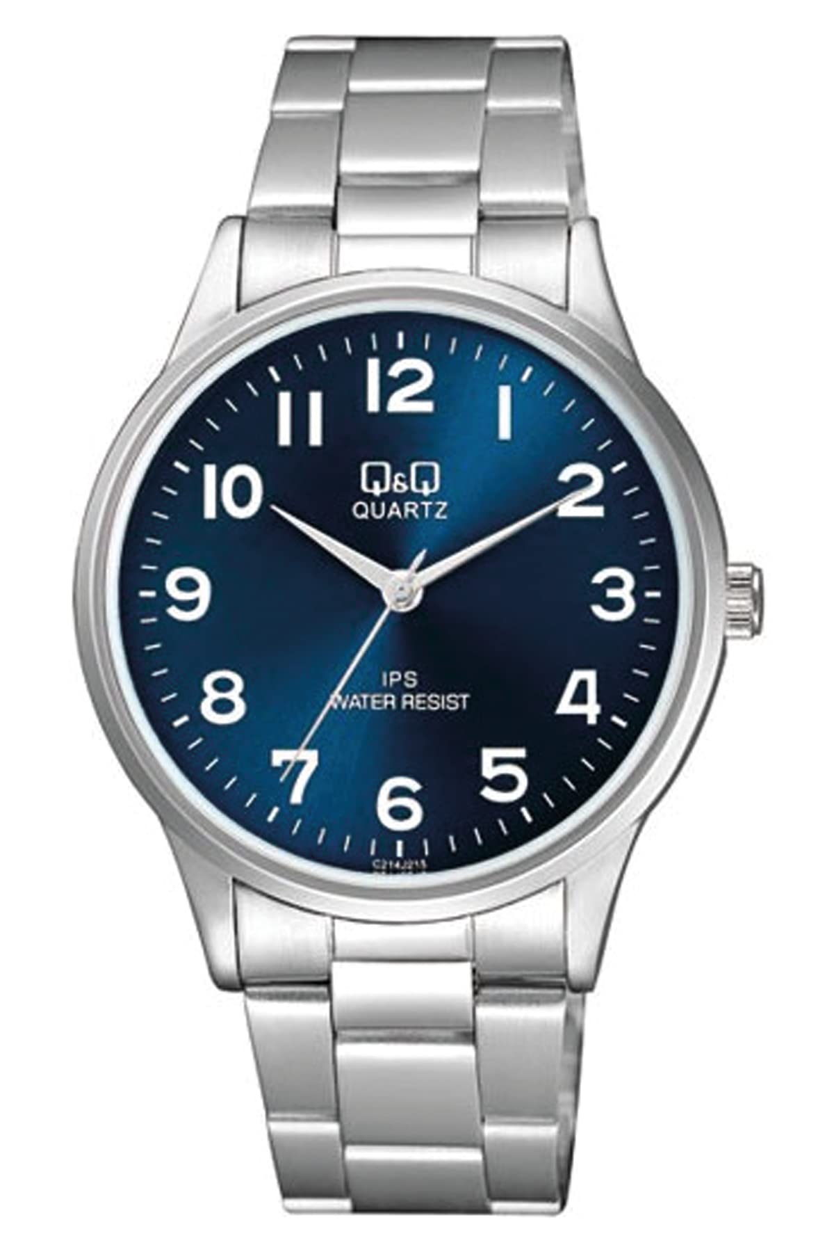 Q&Q Herren Analog Quarz Uhr mit Edelstahl Armband QC214J215Y