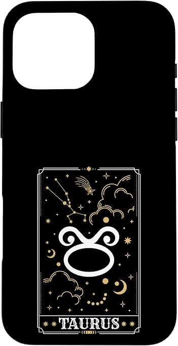 Taurus Horoscope Astrology Zodiac Sign Tarot Card Case for iPhone 16 Pro Max