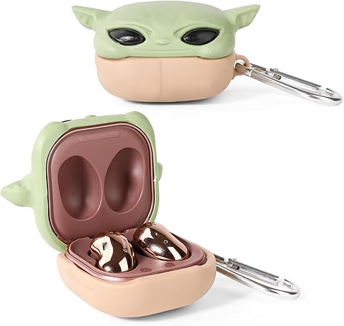 Funda protectora de silicona para auriculares con llavero para auriculares Samsung Galaxy Buds2 Pro (2022), Galaxy Buds 2 (2021), Galaxy Buds Pro