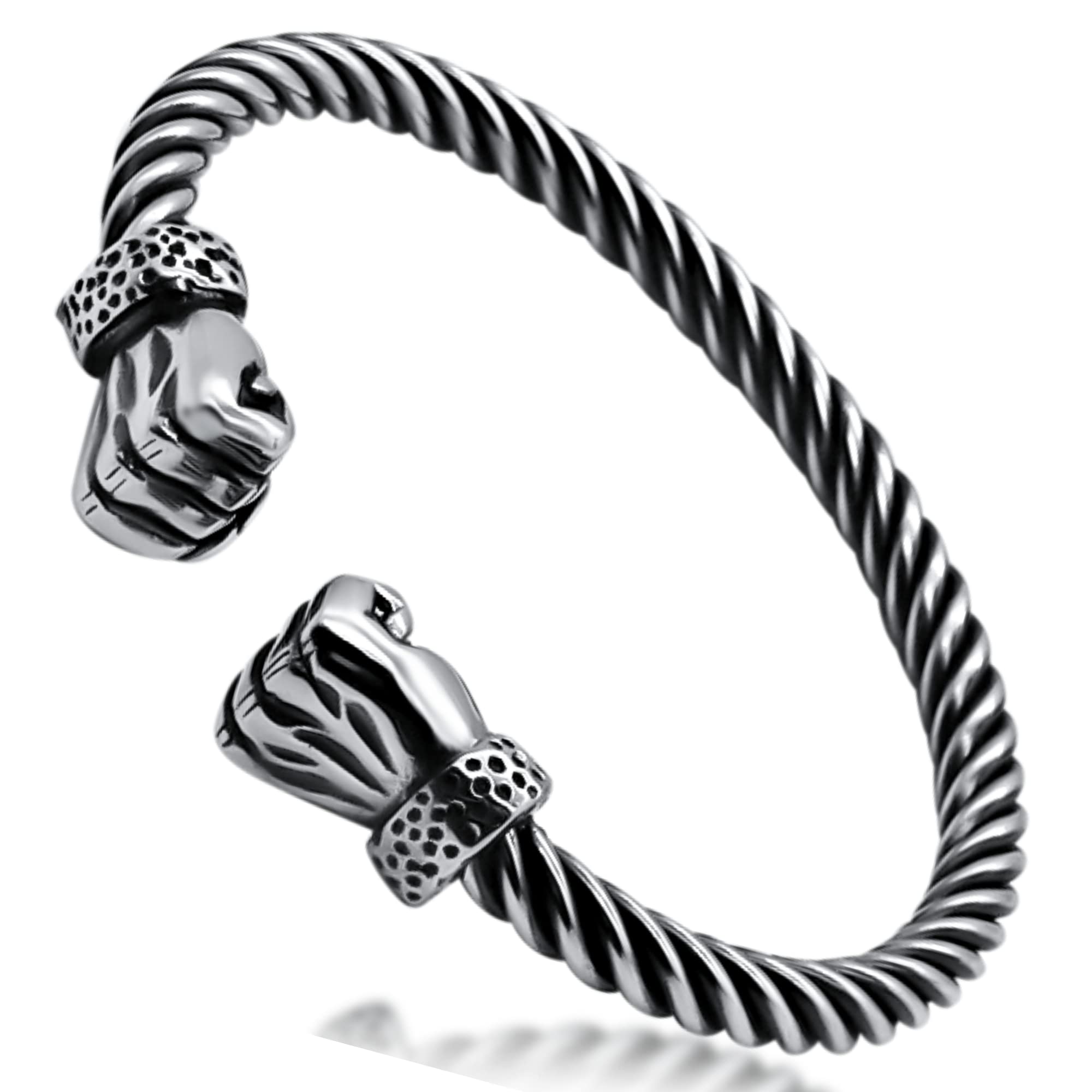 INTERNATIONAL BRANDS EXCESS STOCK TRADING U.K. I BEST U.KiBest UK Men Bracelet | Power Fist Bangle | Vintage Silver