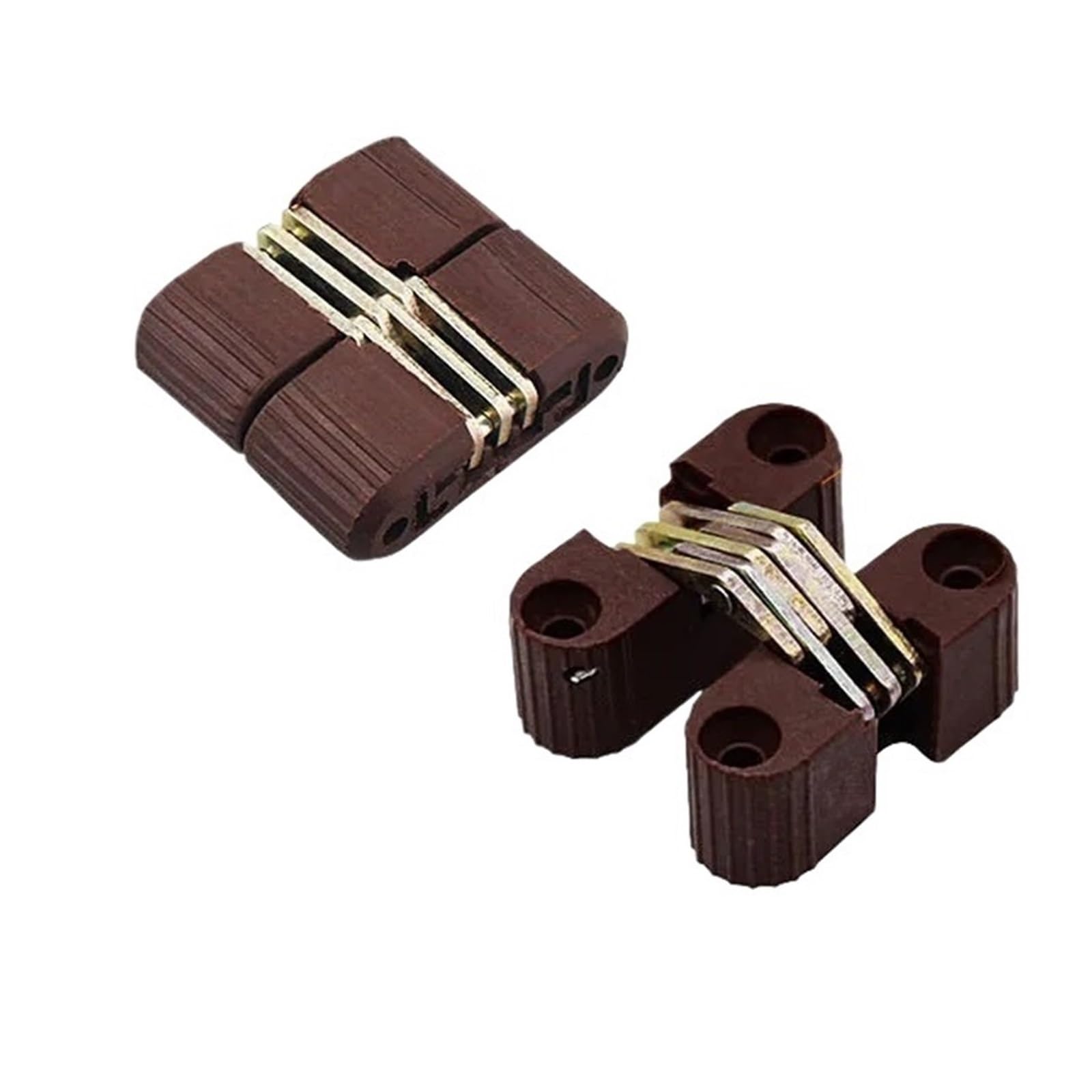 Pjfcewfdgx Brown-4Pcs Cross Concealed Hinge