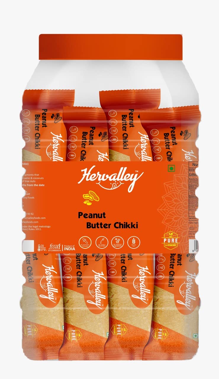 Hervalley Peanut Butter Chikki JAR No Preservative Colour or Flavours (50 Pieces of 15g each) (B099FGQHVN) Amazon Price History, Amazon Price Tracker