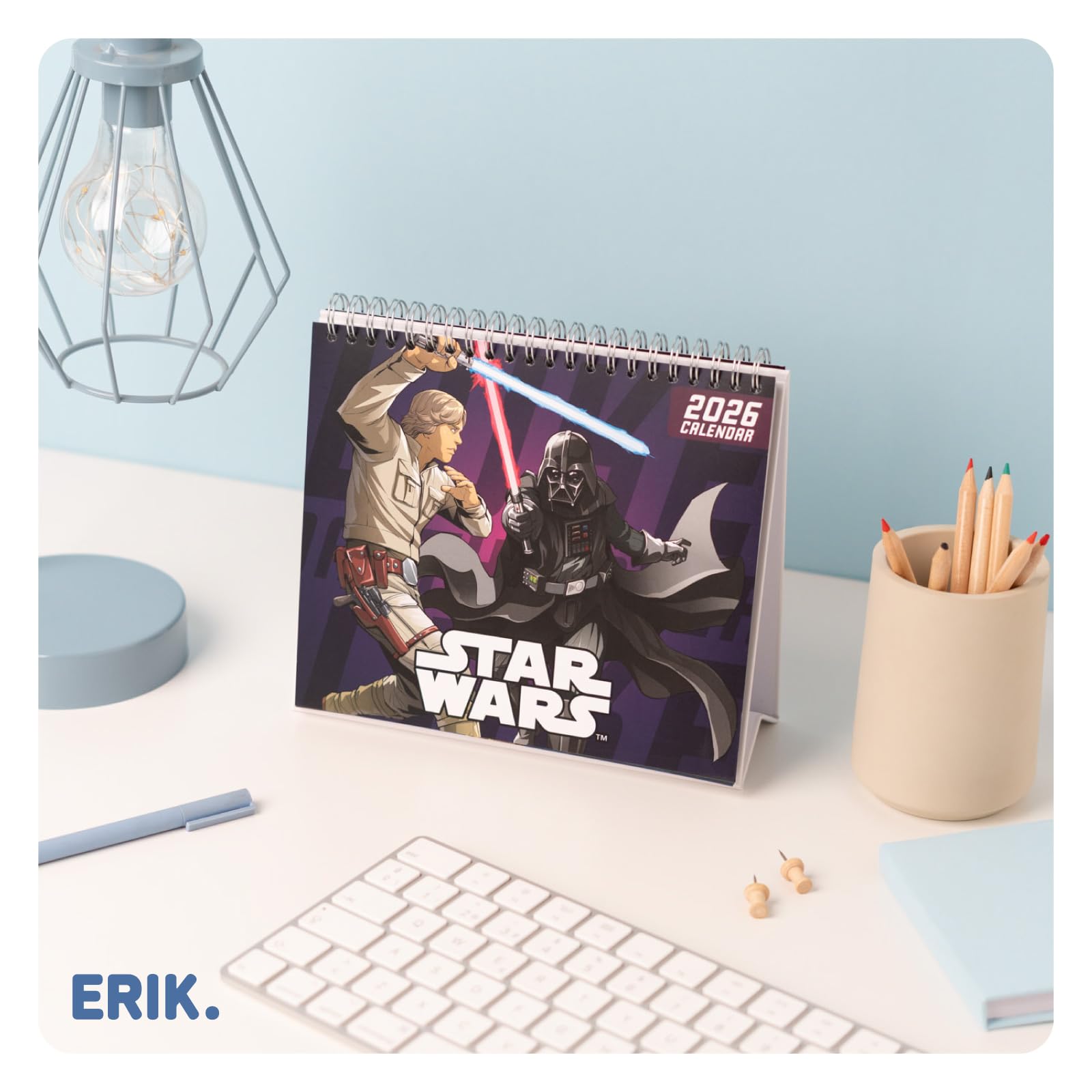 Grupo Erik Desk Calendar 2026 - Star Wars Calendar 2026 Month To View | Monthly Desk Planner, Desktop Gifts Under 10 Pounds | Star Wars Gifts For Friends