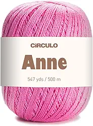 Anne fios 100% algodão em 10 cores em 547 jardas reg. 8 Adequado para agulhas de 1,75 mm e gancho de crochê de 3 mm a 3,5 mm para tecelagem. Ótimo uso para projetos de costura, artes e artesanato, 1