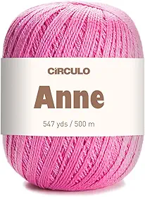 Anne fios 100% algodão em 10 cores em 547 jardas reg. 8 Adequado para agulhas de 1,75 mm e gancho de crochê de 3 mm a 3,5 mm para tecelagem. Ótimo uso para projetos de costura, artes e artesanato, 1