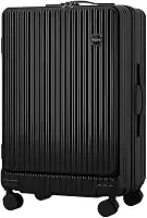 TOK Mala de Viagem Pequena Bordo 10kg Padrão Anac Bolso Notebook 14 Polegadas (Preto)