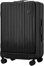 TOK Mala de Viagem Pequena Bordo 10kg Padrão Anac Bolso Notebook 14 Polegadas (Preto)