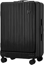 TOK Mala de Viagem Pequena Bordo 10kg Padrão Anac Bolso Notebook 14 Polegadas (Preto)